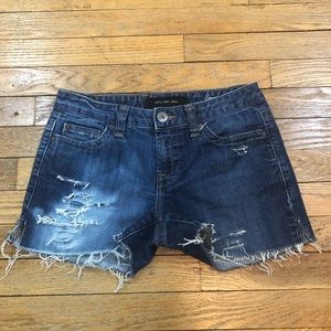 Calvin Klein Distressed Festival Cut Off Jeans